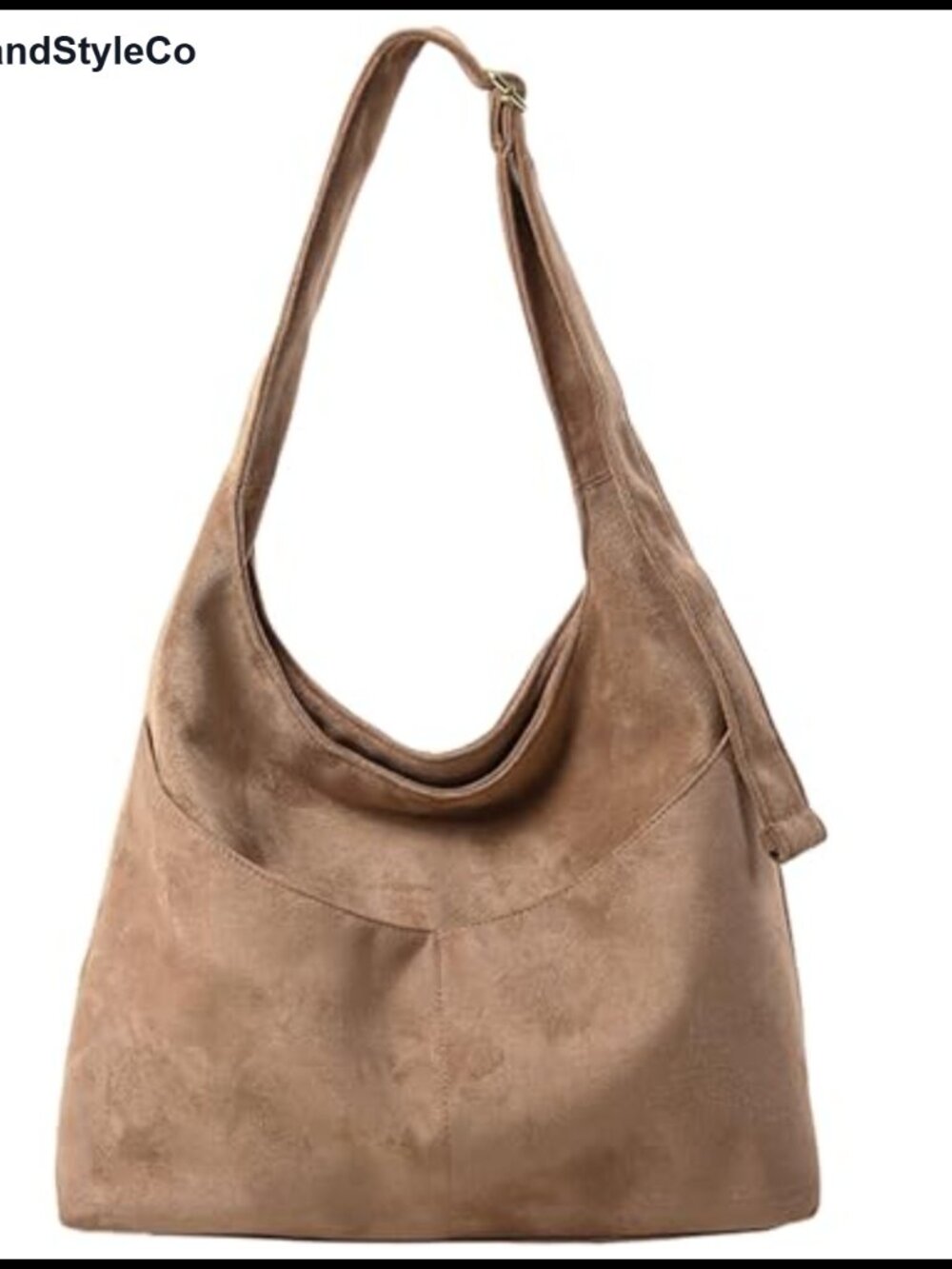 Vegan Suede Hobo Bag Large Slouchy Shoulder Crossbody Tote